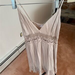Garage Beige Mini Dress